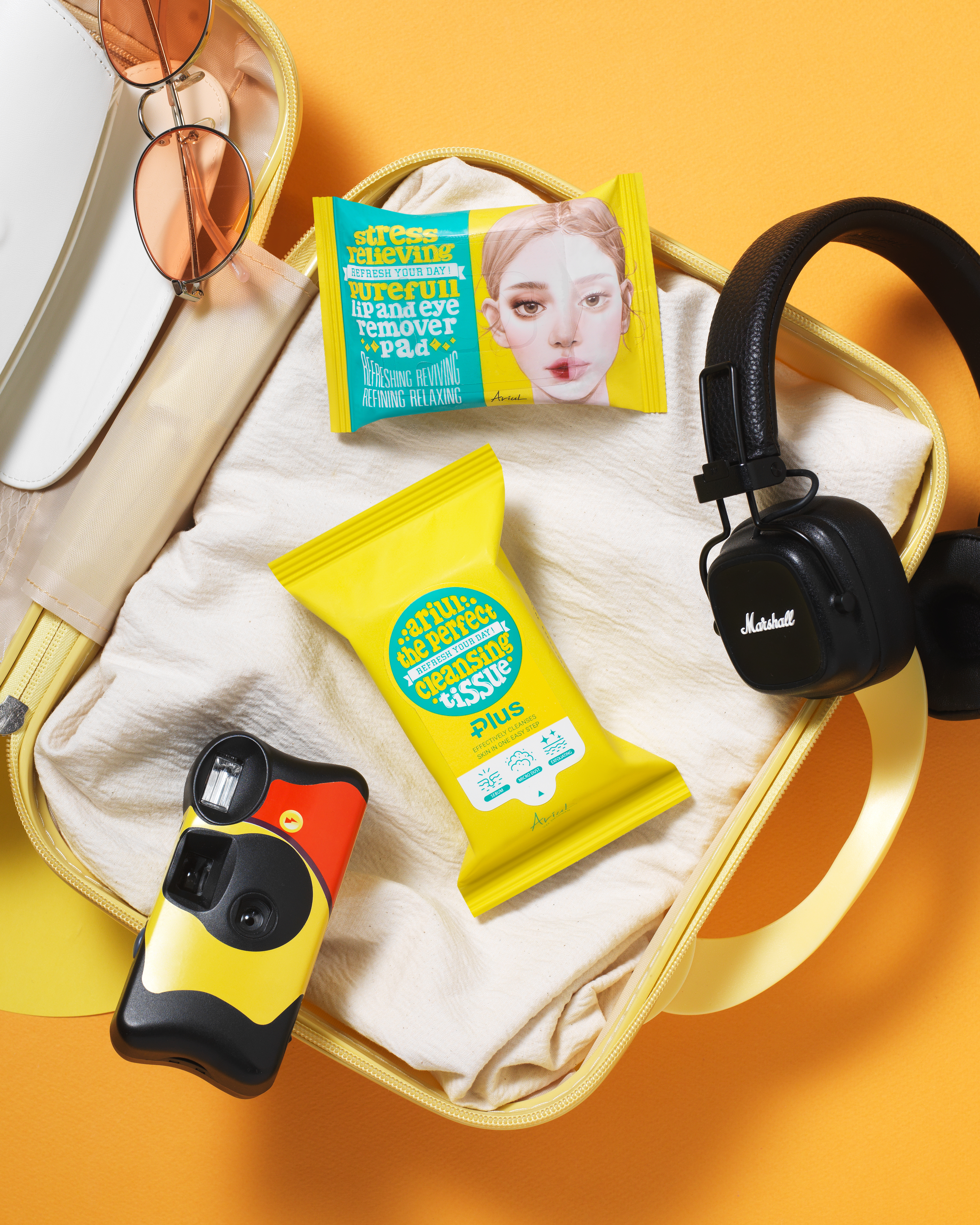 아리얼 더 퍼펙트 클렌징 티슈 & 스트레스 릴리빙 퓨어풀 립앤아이 리무버 패드