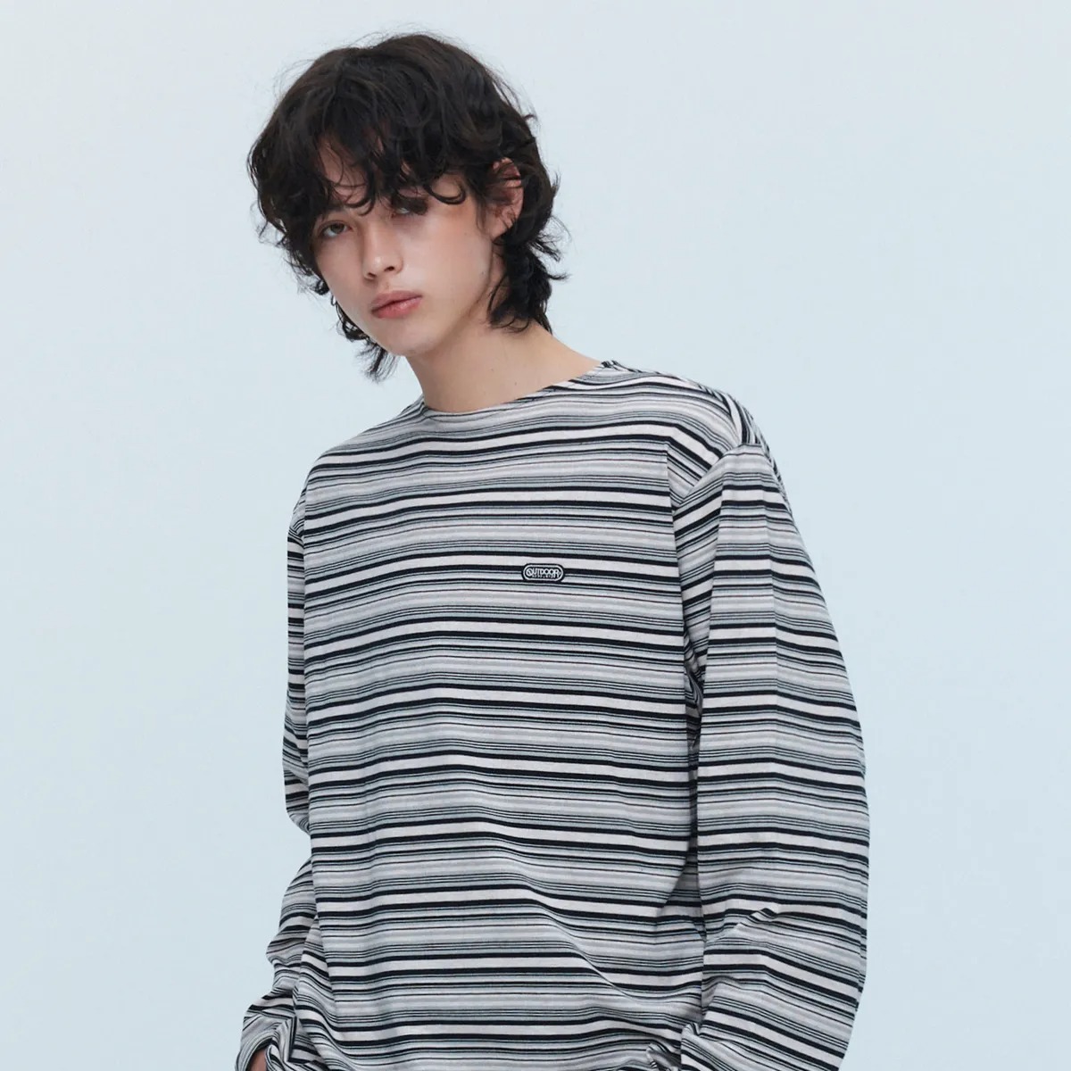 아웃도어프로덕츠  스트라이프 보트넥 롱슬리브 셔츠