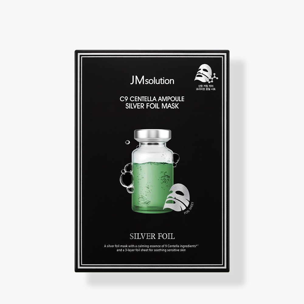 [릴스] 제이엠솔루션 C9 센텔라 앰플 실버 호일마스크 30ML 10매입