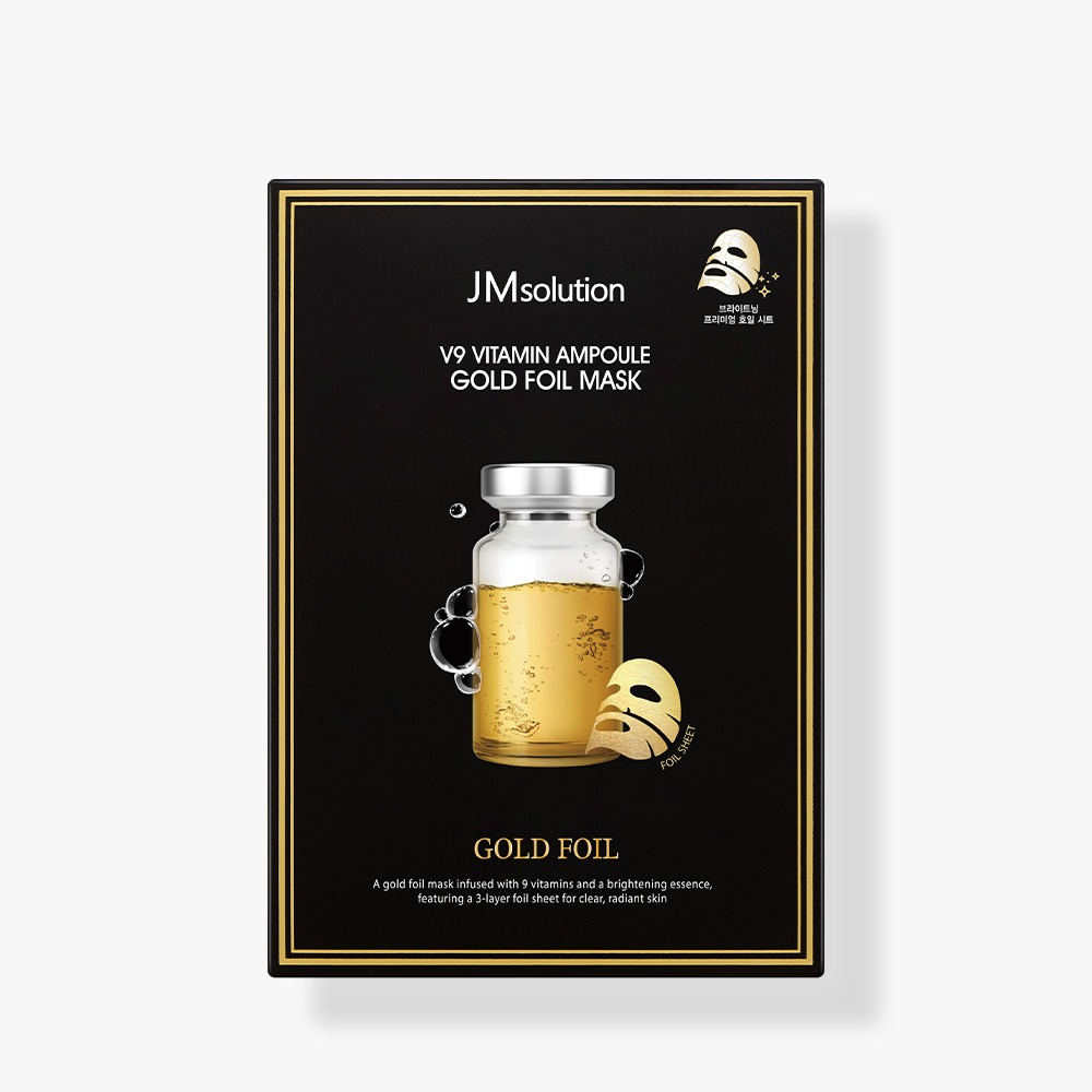 [릴스] 제이엠솔루션 V9 비타민 앰플 골드 호일 마스크 35ml 10매입