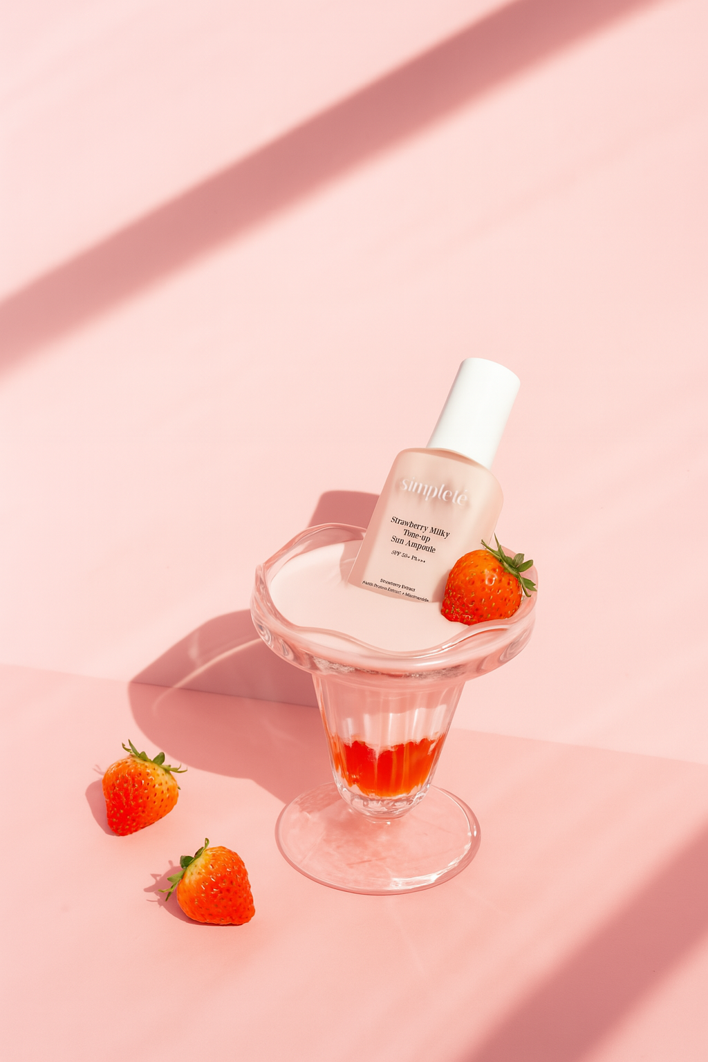 심플레  스트로베리 밀키 톤업 선앰플 + 심플레 브라이트닝 글로우 미스트세럼